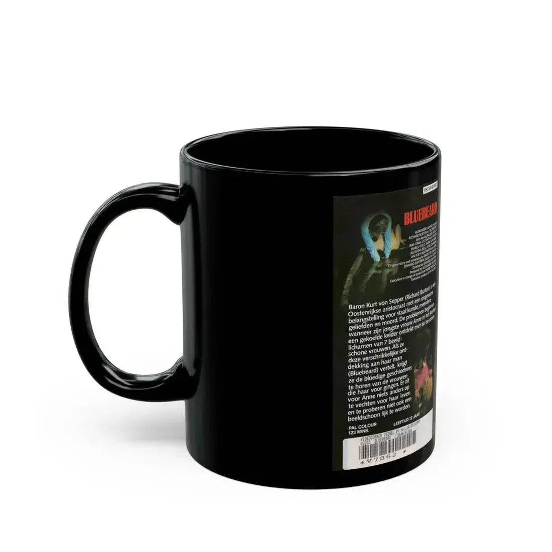 BLUEBEARD (VHS COVER) - Black Coffee Mug - Go Mug Yourself