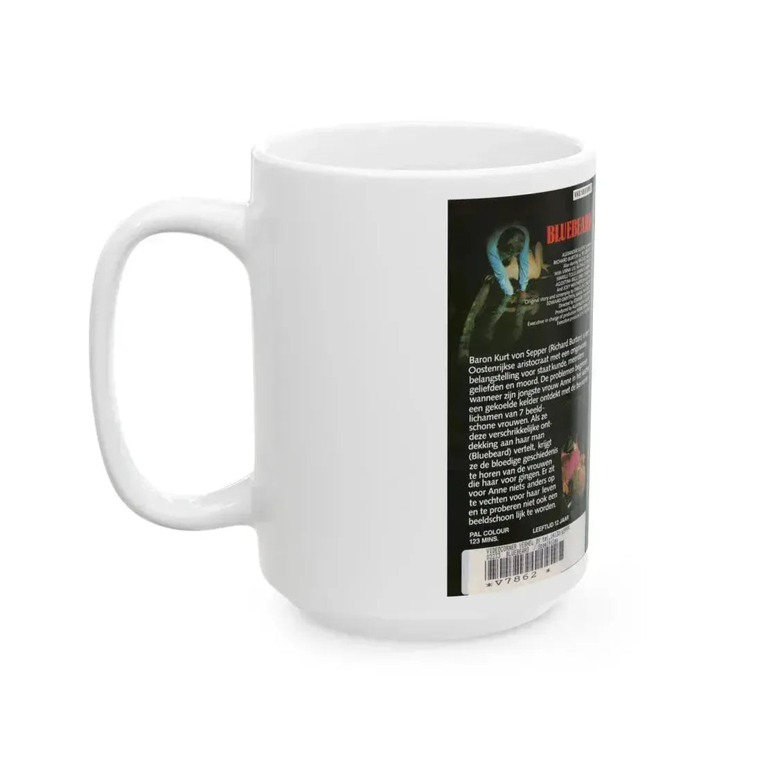 BLUEBEARD (VHS COVER) - White Coffee Mug - Go Mug Yourself