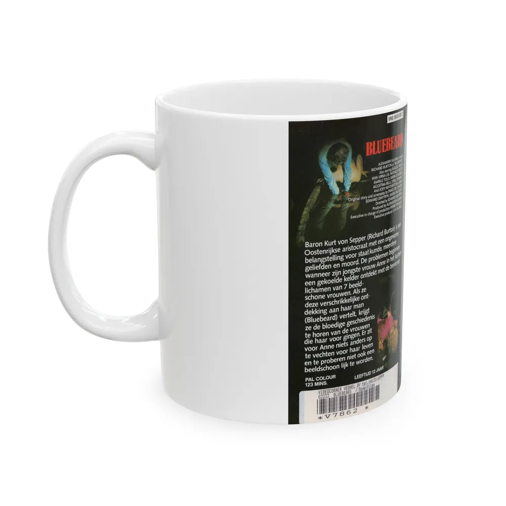 BLUEBEARD (VHS COVER) - White Coffee Mug-Go Mug Yourself