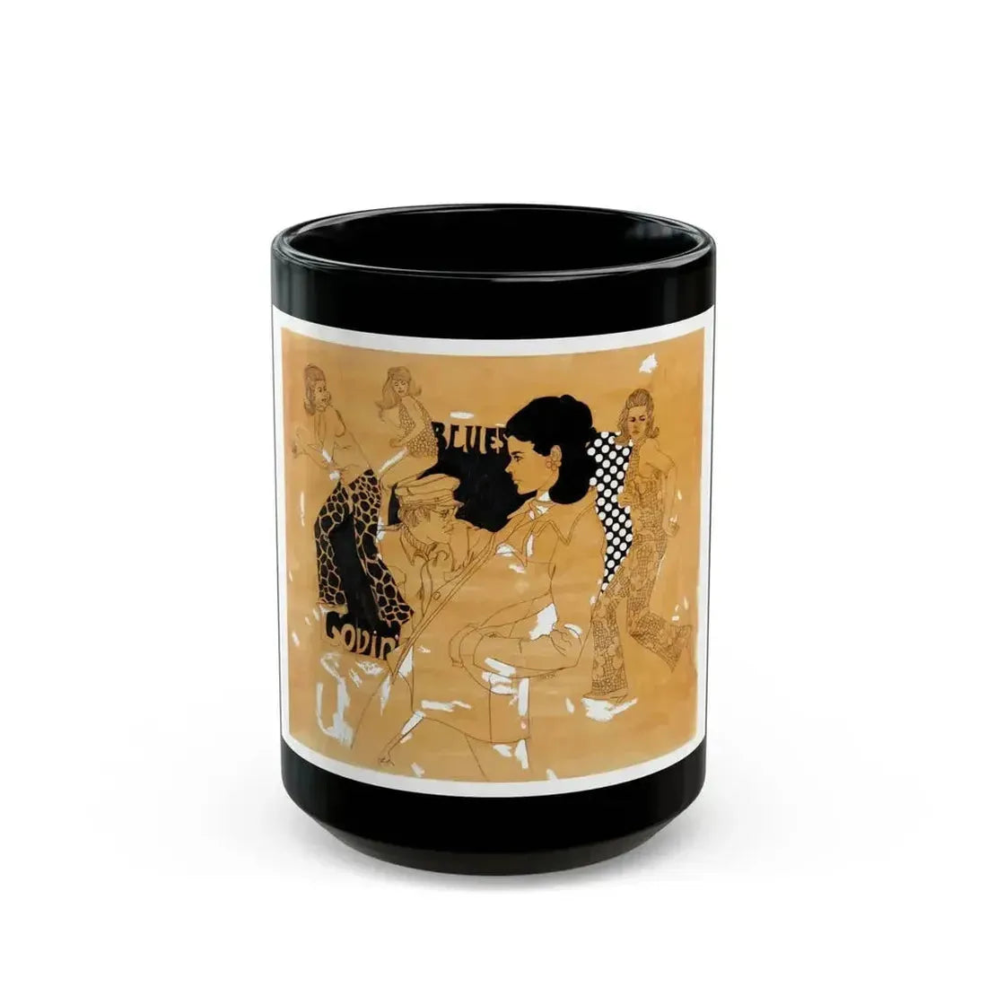 Blues illustration (3) - Black Coffee Mug 15oz - Go Mug Yourself