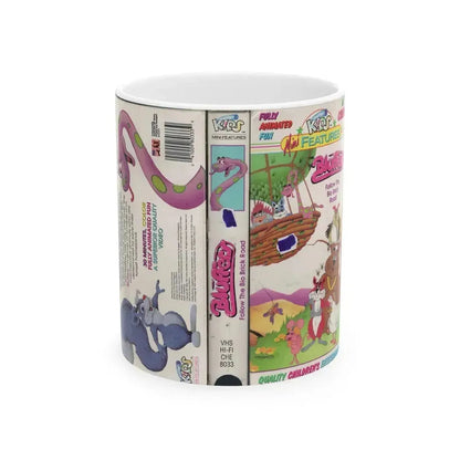 BLUFFERS FOLLOW THE BIO BRICK ROAD (VHS COVER) - White Coffee Mug 11oz - Go Mug Yourself