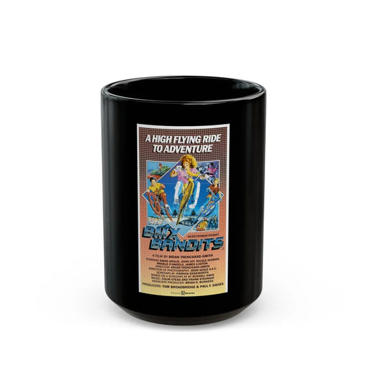 BMX BANDITS 1983 Movie Poster - Black Coffee Mug-15oz-Go Mug Yourself