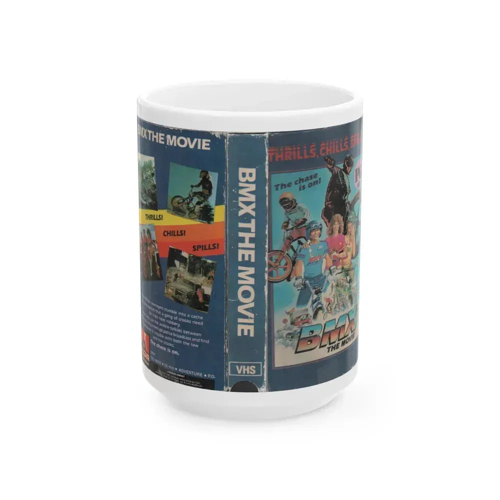 BMX THE MOVIE (VHS COVER) - White Coffee Mug 15oz - Go Mug Yourself