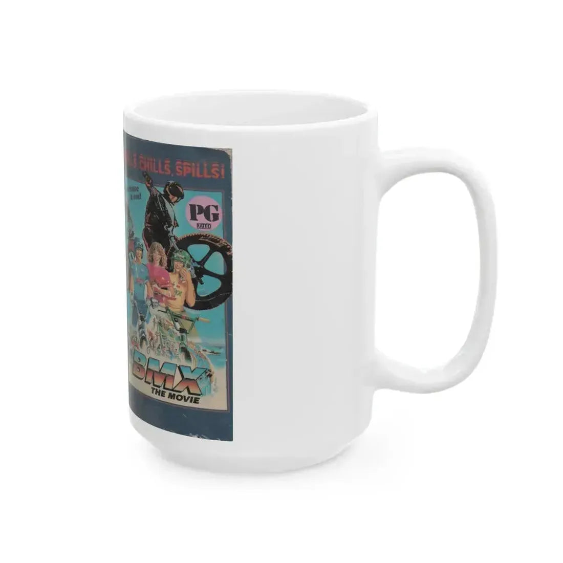 BMX THE MOVIE (VHS COVER) - White Coffee Mug - Go Mug Yourself