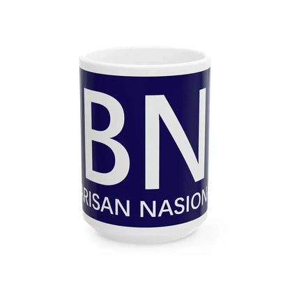BN text logo (Malaysia) White Coffee Mug 15oz - Go Mug Yourself