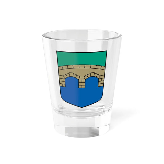Bēnes pagasta ģerbonis (Latvia) (Coat of Arms) Shot Glass 1.5oz 1.5oz - Go Mug Yourself