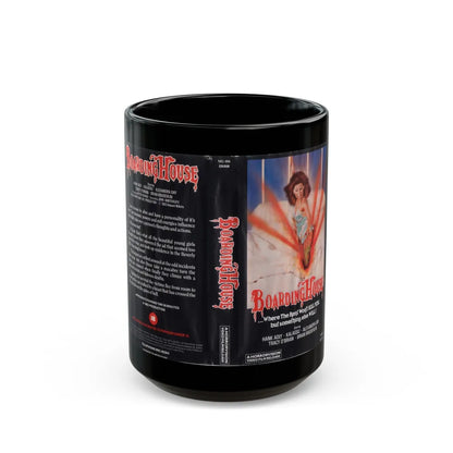 BOARDING HOUSE A HORRORVISION VIDEO FILM RELEASE (VHS COVER) - Black Coffee Mug-15oz-Go Mug Yourself