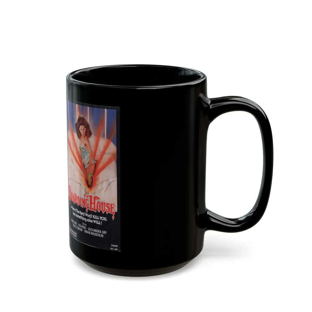 BOARDING HOUSE A HORRORVISION VIDEO FILM RELEASE (VHS COVER) - Black Coffee Mug-Go Mug Yourself