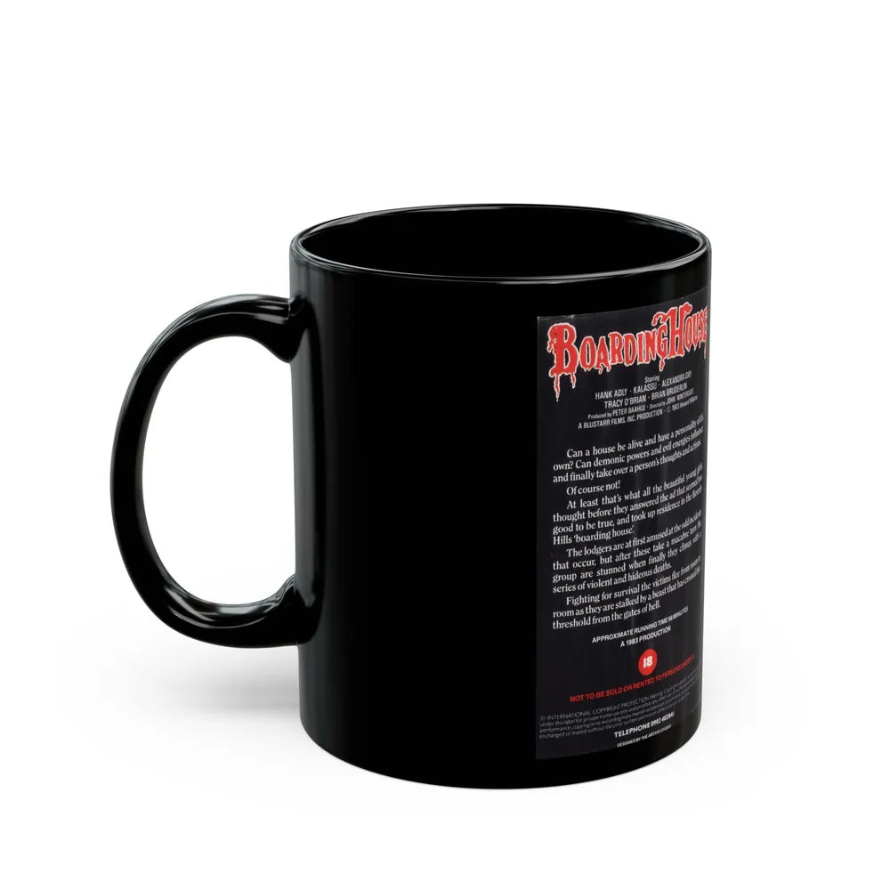 BOARDING HOUSE A HORRORVISION VIDEO FILM RELEASE (VHS COVER) - Black Coffee Mug-Go Mug Yourself