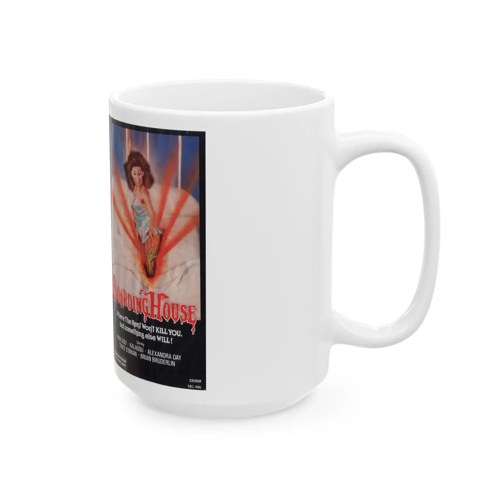 BOARDING HOUSE A HORRORVISION VIDEO FILM RELEASE (VHS COVER) - White Coffee Mug-Go Mug Yourself