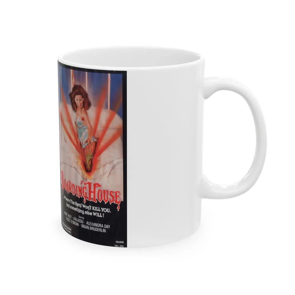 BOARDING HOUSE A HORRORVISION VIDEO FILM RELEASE (VHS COVER) - White Coffee Mug-Go Mug Yourself