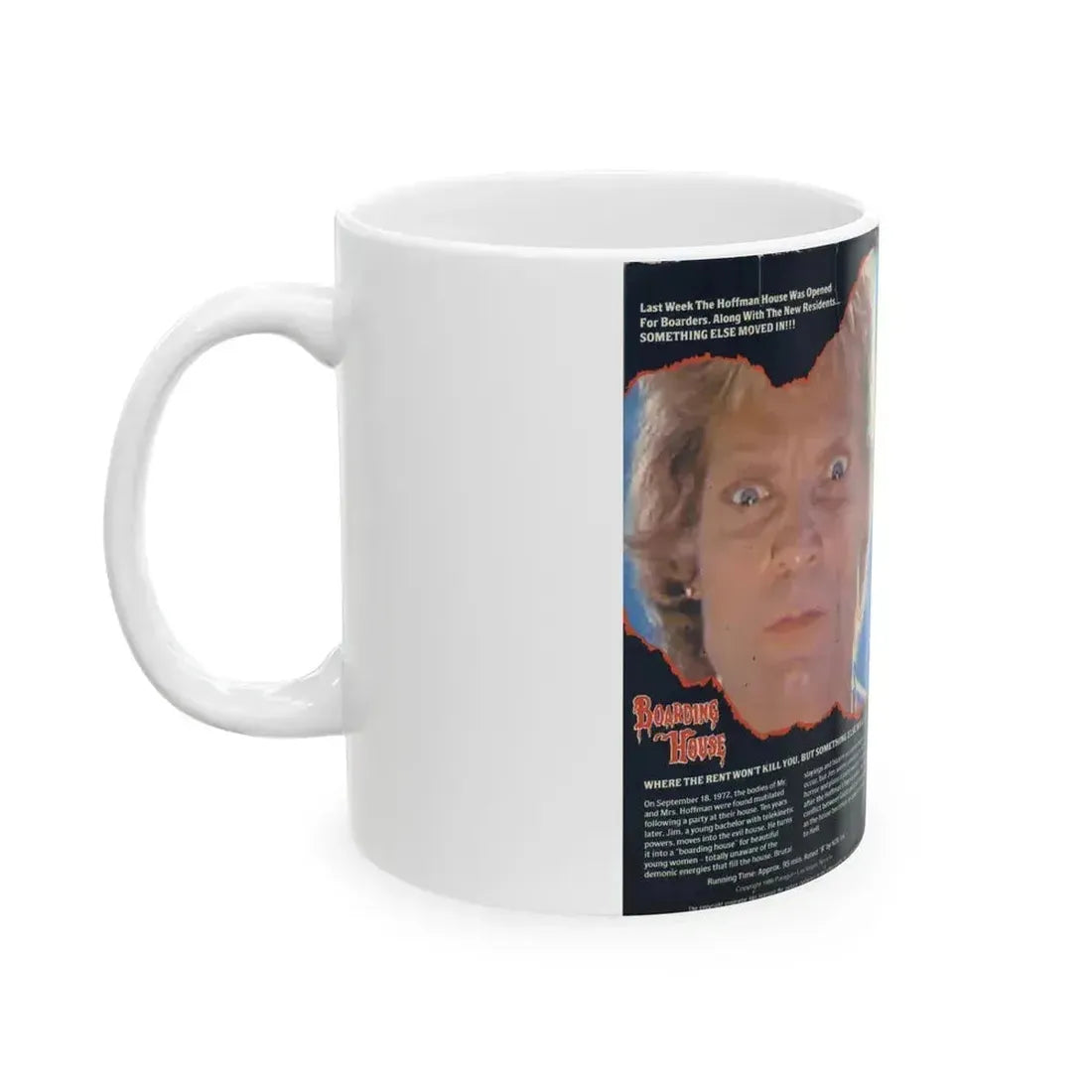 BOARDING HOUSE PARAGON (VHS COVER) - White Coffee Mug - Go Mug Yourself