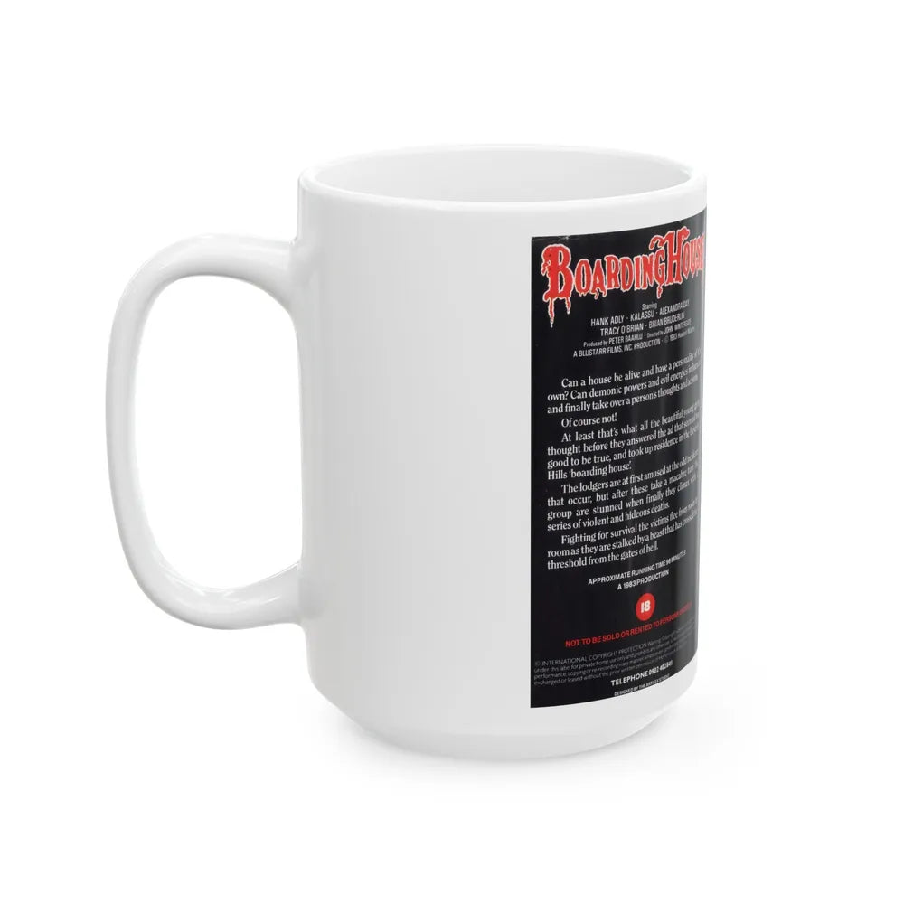 BOARDING HOUSE (VHS COVER) - White Coffee Mug-Go Mug Yourself