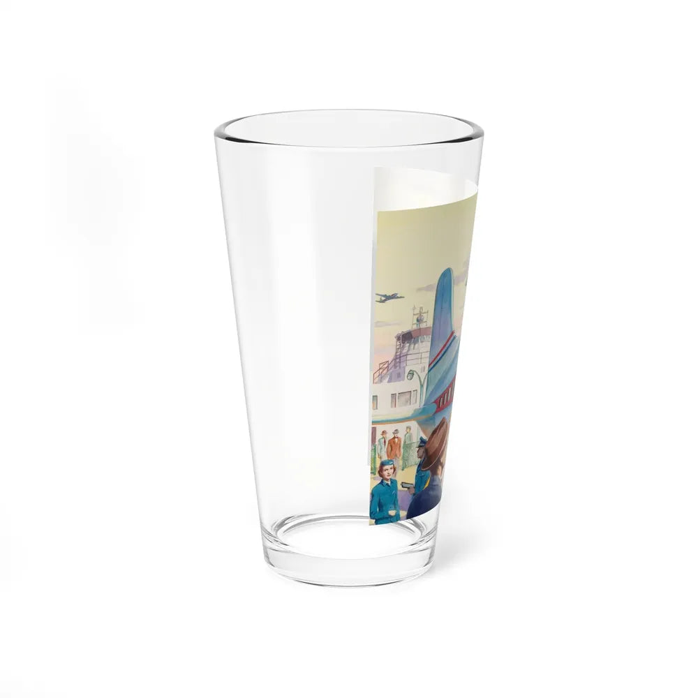 Boarding the Flight (Magazine Illustration) Pint Glass 16oz-Go Mug Yourself