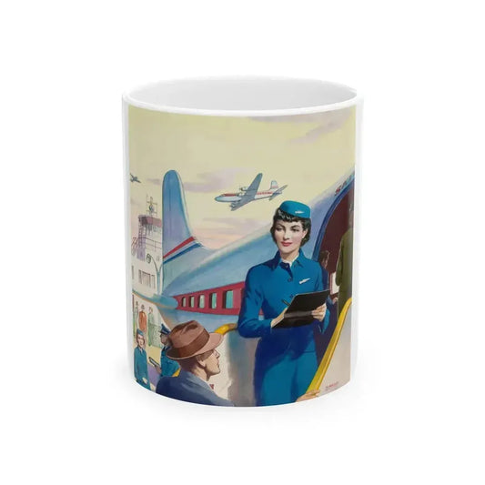 Boarding the Flight - White Coffee Mug 11oz - Go Mug Yourself
