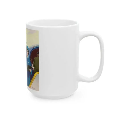 Boarding the Flight - White Coffee Mug - Go Mug Yourself