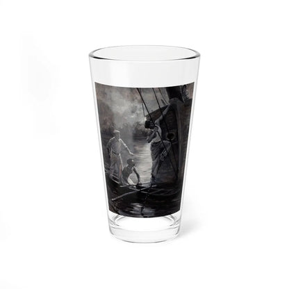 Boarding the Ship (Magazine Illustration) Pint Glass 16oz-16oz-Go Mug Yourself