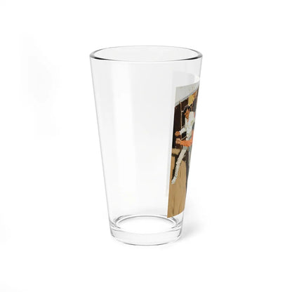 Boat Fight (Magazine Illustration) Pint Glass 16oz-Go Mug Yourself