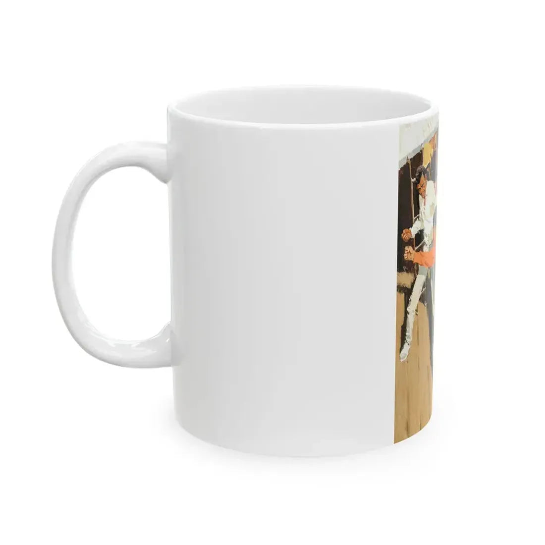 Boat Fight - White Coffee Mug - Go Mug Yourself