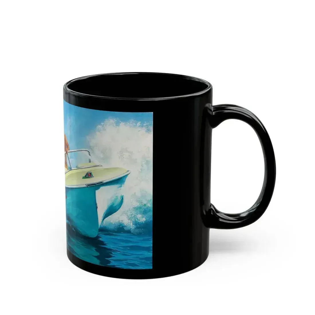 Boat Fun, story illustration - Black Coffee Mug - Go Mug Yourself