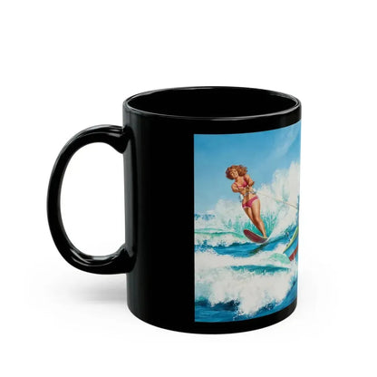 Boat Fun, story illustration - Black Coffee Mug - Go Mug Yourself