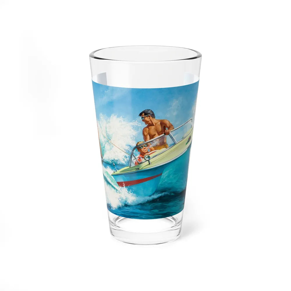 Boat Fun, story illustration (Magazine Illustration) Pint Glass 16oz-16oz-Go Mug Yourself