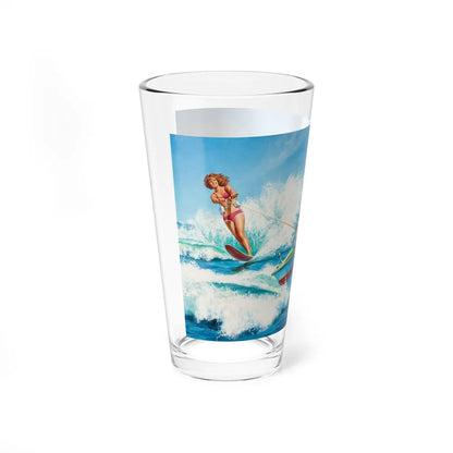 Boat Fun, story illustration (Magazine Illustration) Pint Glass 16oz-Go Mug Yourself