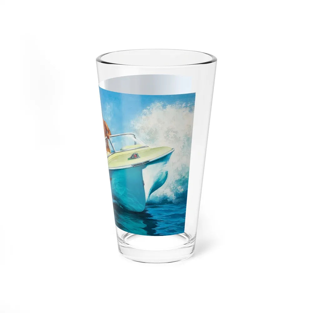 Boat Fun, story illustration (Magazine Illustration) Pint Glass 16oz-Go Mug Yourself