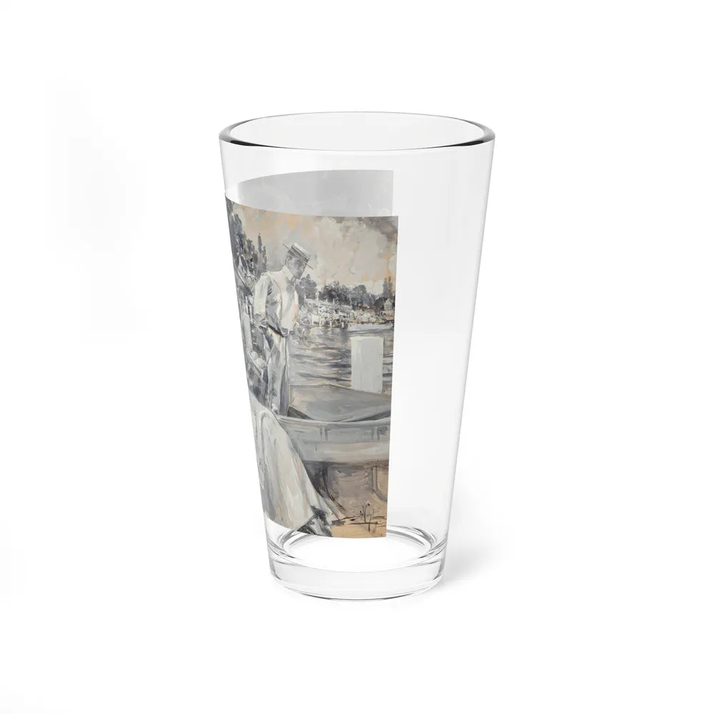 Boating Party, 1899 (Magazine Illustration) Pint Glass 16oz-Go Mug Yourself