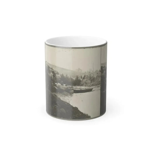 Boats Docked at the Shore of a River in a Wooded Area (U.S. Civil War) Color Changing Coffee Mug 11oz Default Title 11oz - Go Mug Yourself