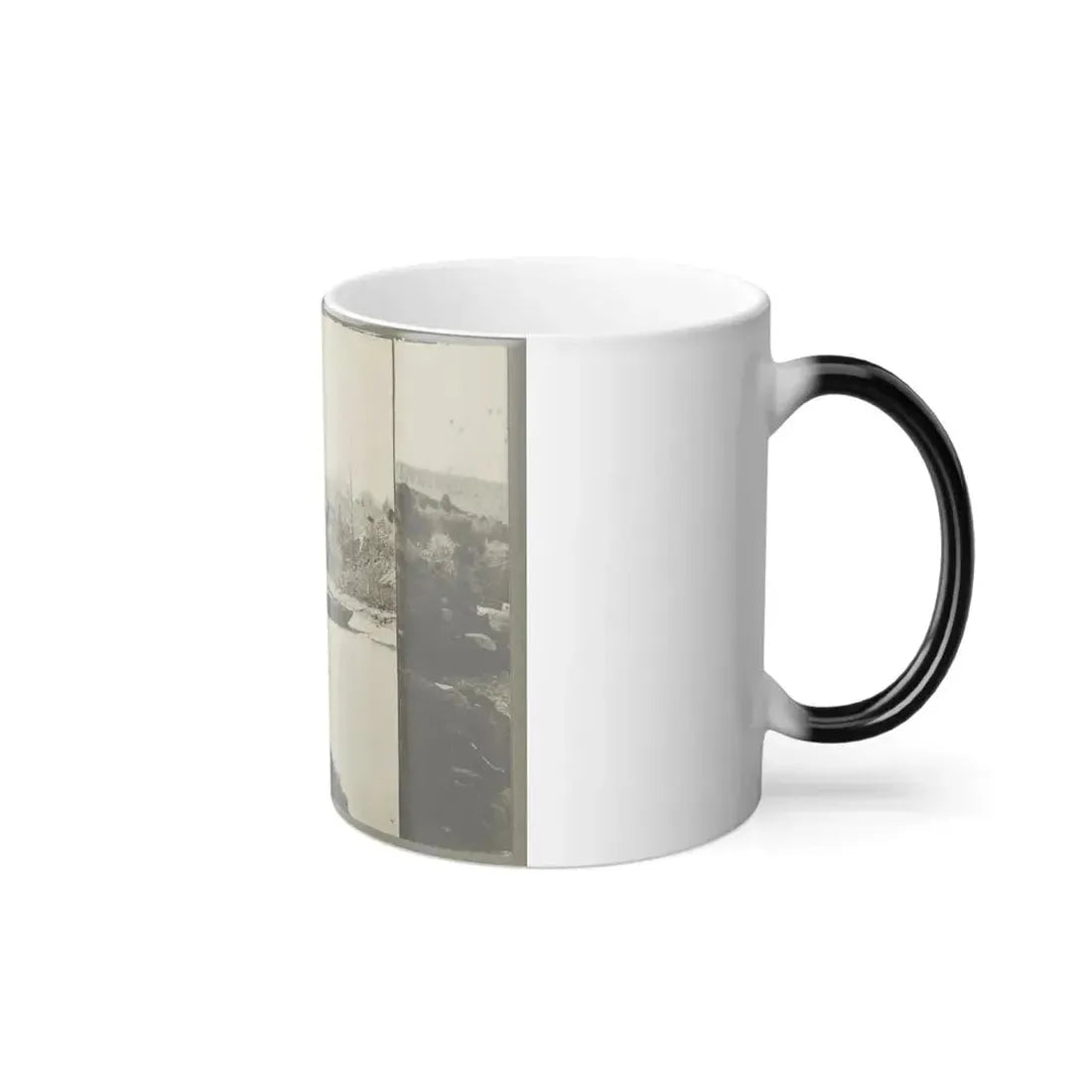 Boats Docked at the Shore of a River in a Wooded Area (U.S. Civil War) Color Changing Coffee Mug 11oz - Go Mug Yourself