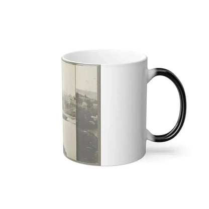 Boats Docked at the Shore of a River in a Wooded Area (U.S. Civil War) Color Changing Coffee Mug 11oz - Go Mug Yourself