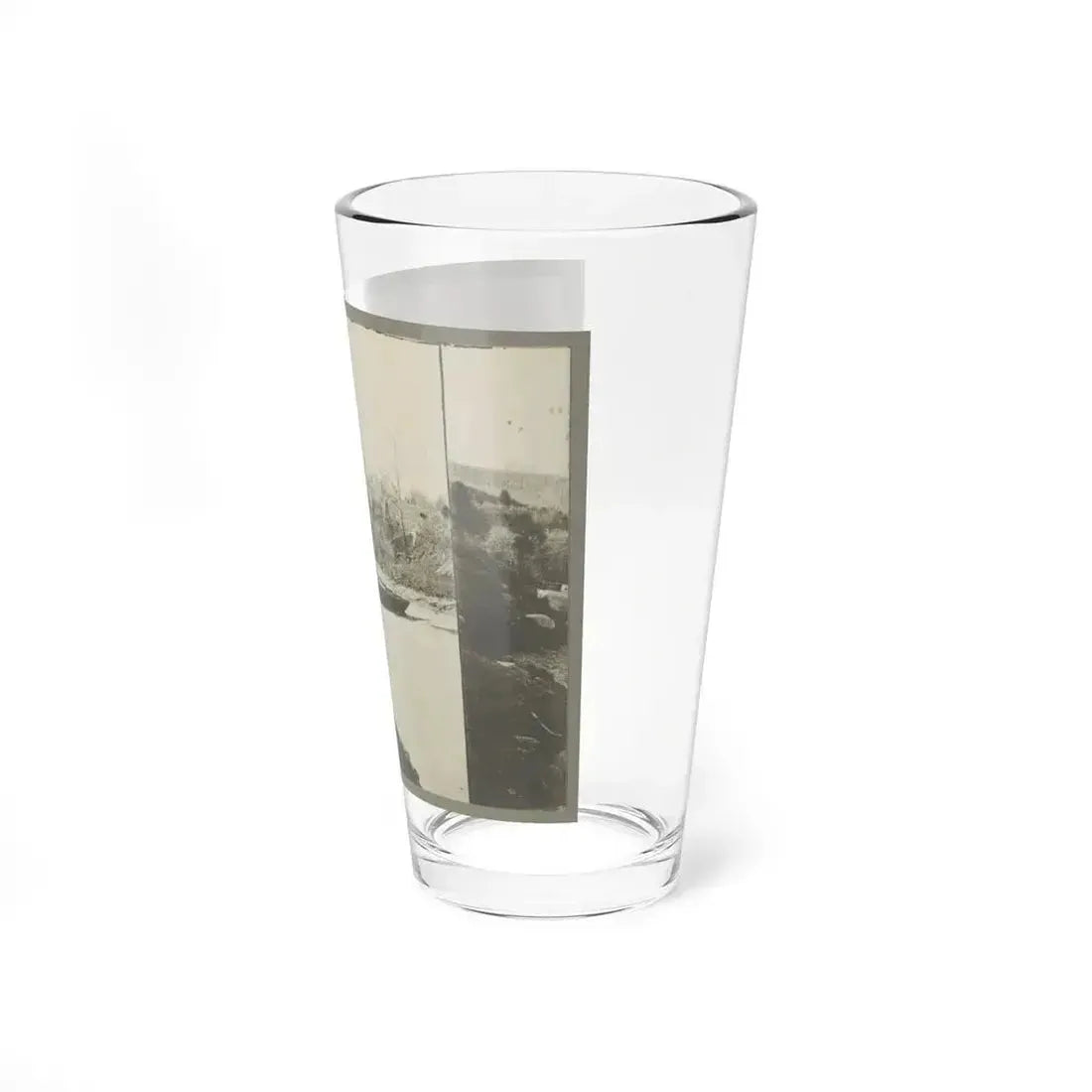 Boats Docked At The Shore Of A River In A Wooded Area (U.S. Civil War) Pint Glass 16oz - Go Mug Yourself