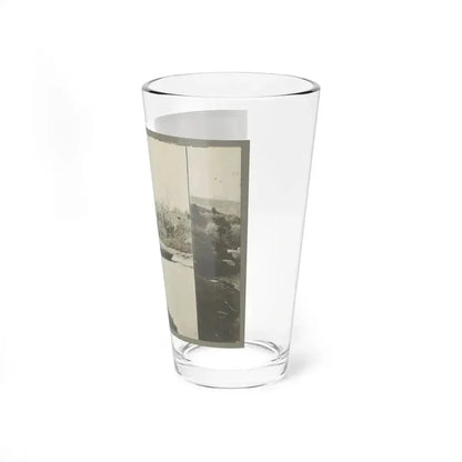 Boats Docked At The Shore Of A River In A Wooded Area (U.S. Civil War) Pint Glass 16oz - Go Mug Yourself