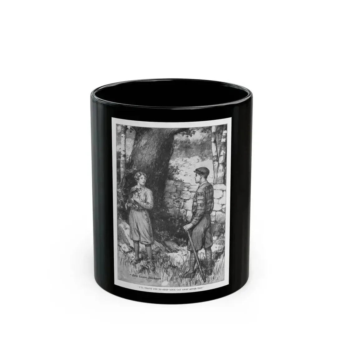 Bob Whittaker Bird Warden (1), St. Nicholas magazine, January 1927 - Black Coffee Mug 11oz - Go Mug Yourself