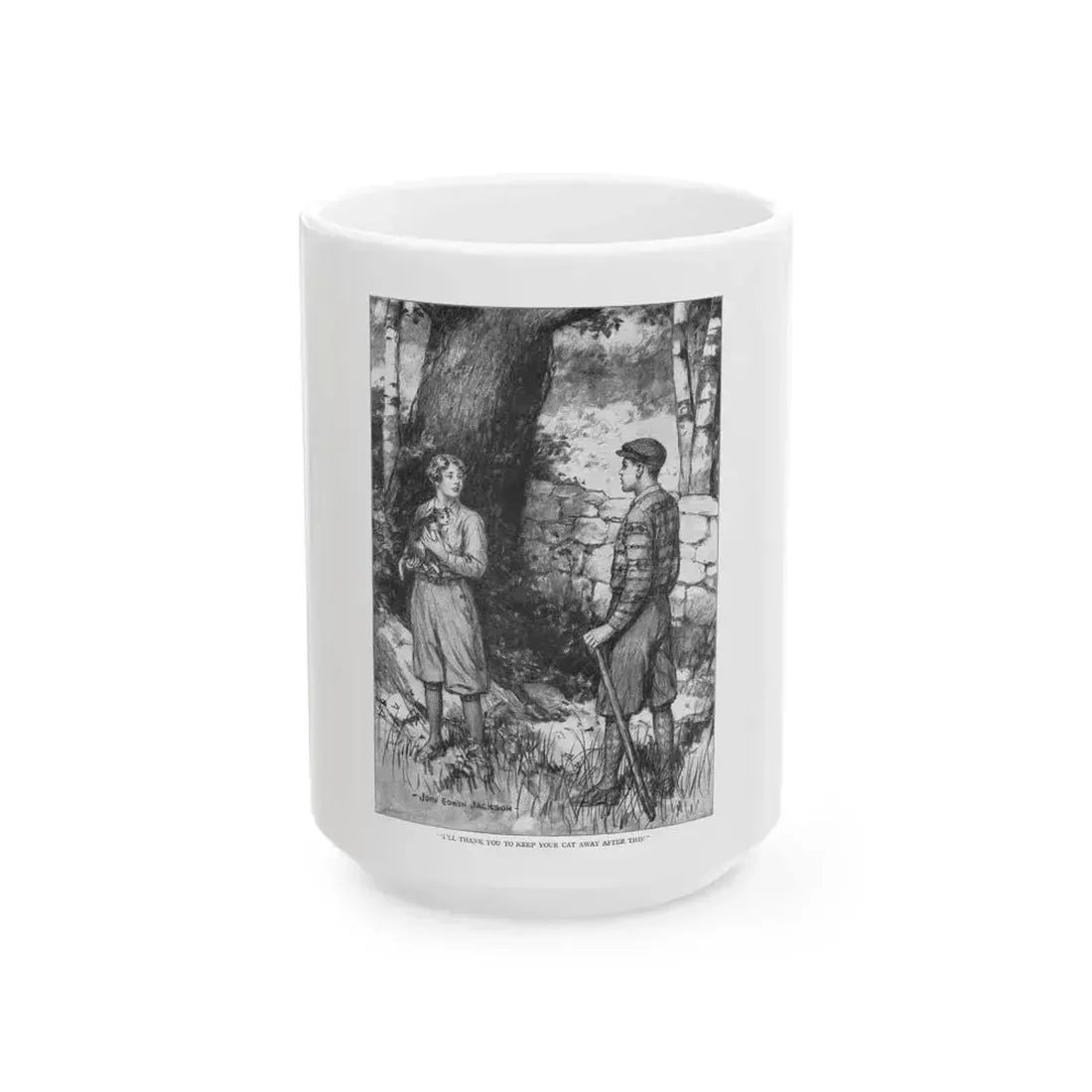 Bob Whittaker Bird Warden (1), St. Nicholas magazine, January 1927 - White Coffee Mug 15oz - Go Mug Yourself