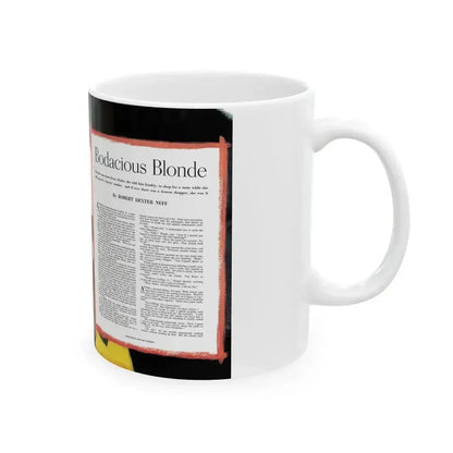 Bodacious Blonde, Collier's, September 13, 1952 - White Coffee Mug - Go Mug Yourself