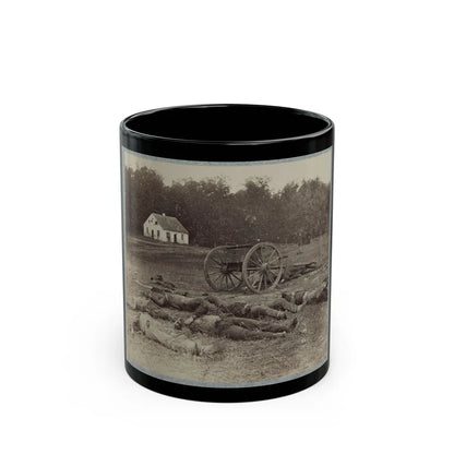 Bodies Of Confederate Artillerymen Near Dunker Church (U.S. Civil War) Black Coffee Mug-11oz-Go Mug Yourself