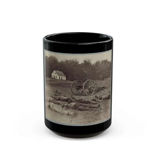 Bodies Of Confederate Artillerymen Near Dunker Church (U.S. Civil War) Black Coffee Mug-15oz-Go Mug Yourself