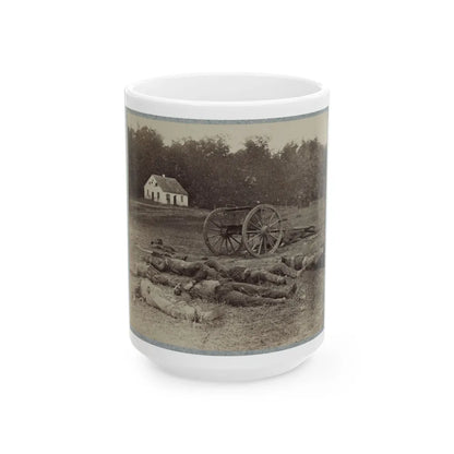 Bodies Of Confederate Artillerymen Near Dunker Church (U.S. Civil War) White Coffee Mug-15oz-Go Mug Yourself