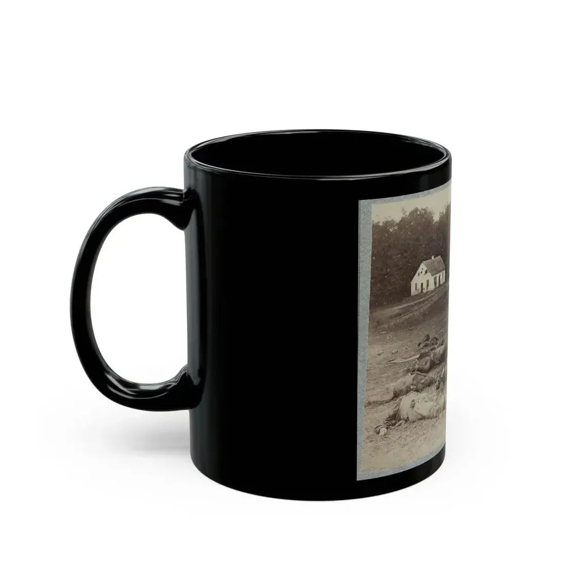 Bodies Of Confederate Artillerymen Near Dunker Church (U.S. Civil War) Black Coffee Mug - Go Mug Yourself