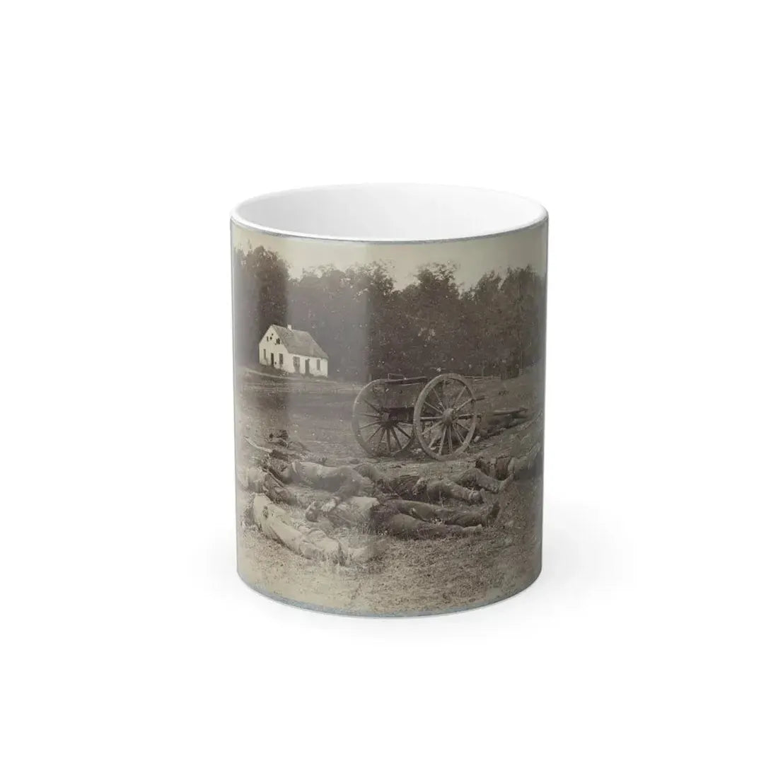 Bodies of Confederate Artillerymen Near Dunker Church (U.S. Civil War) Color Changing Coffee Mug 11oz Default Title 11oz - Go Mug Yourself