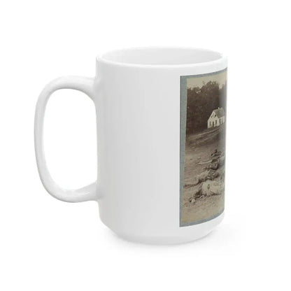 Bodies Of Confederate Artillerymen Near Dunker Church (U.S. Civil War) White Coffee Mug - Go Mug Yourself