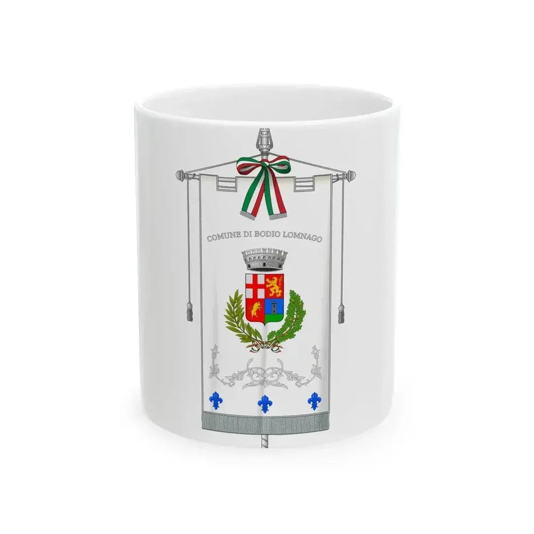 Bodio Lomnago-Gonfalone (Italy) White Coffee Mug 11oz - Go Mug Yourself