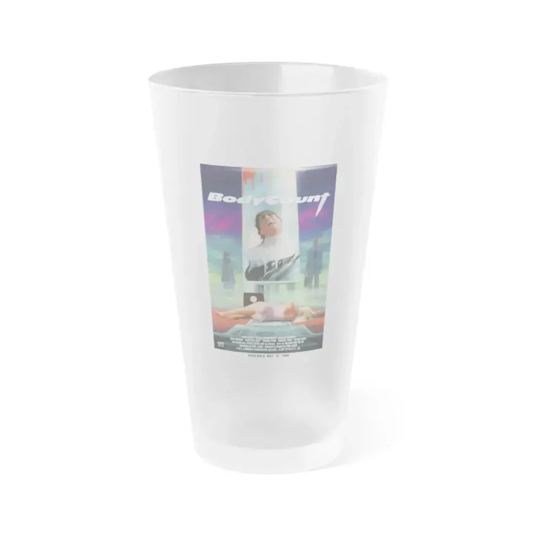 BODY COUNT 1986 Movie Poster - Frosted Pint Glass 16oz 16oz Frosted - Go Mug Yourself