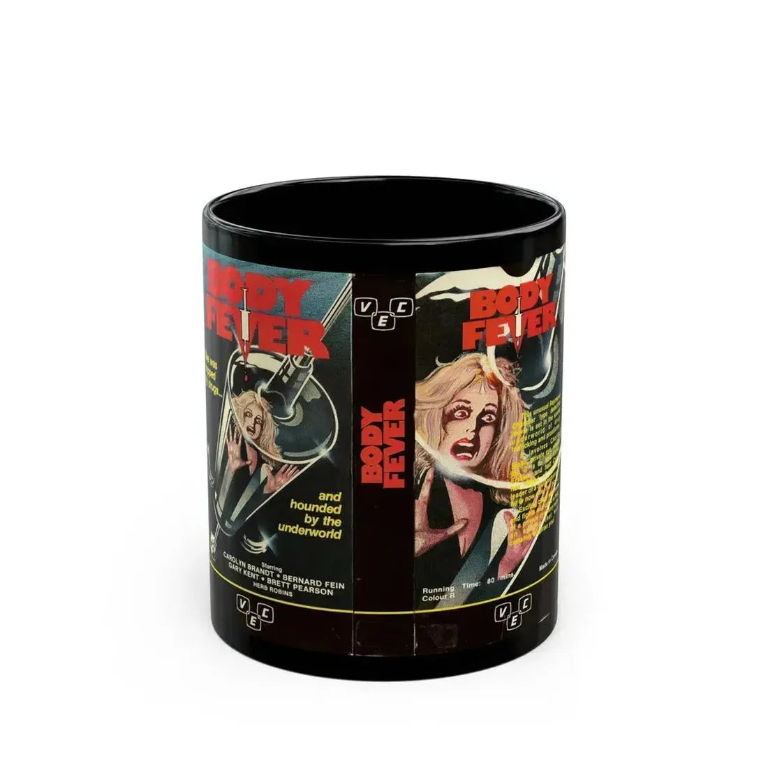 BODY FEVER (VHS COVER) - Black Coffee Mug 11oz - Go Mug Yourself