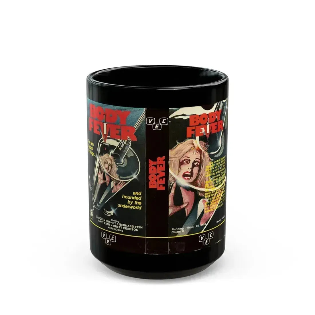 BODY FEVER (VHS COVER) - Black Coffee Mug 15oz - Go Mug Yourself