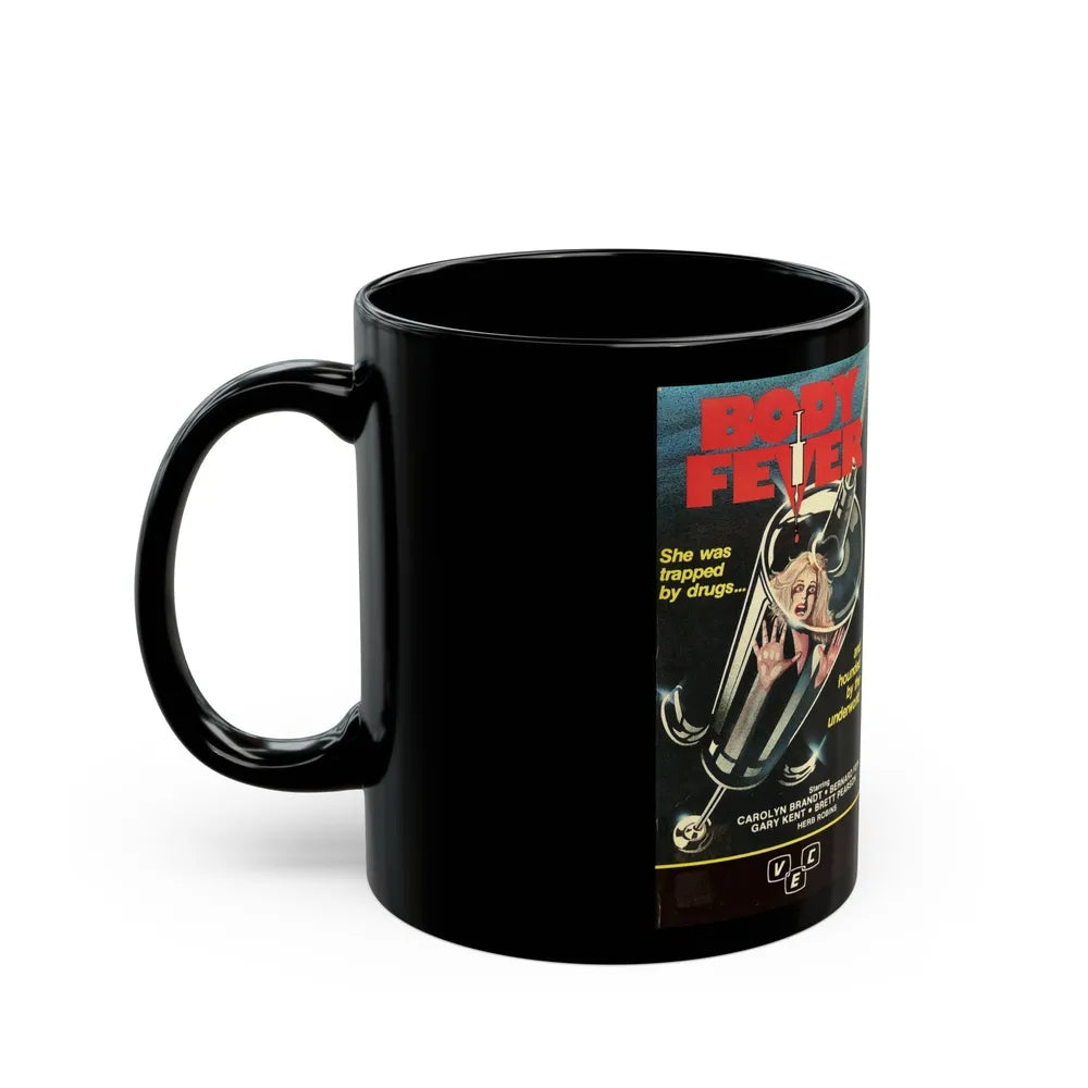 BODY FEVER (VHS COVER) - Black Coffee Mug-Go Mug Yourself