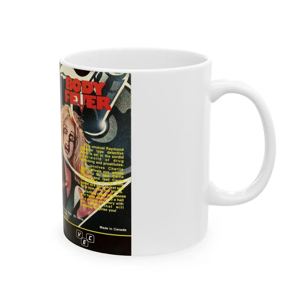 BODY FEVER (VHS COVER) - White Coffee Mug-Go Mug Yourself