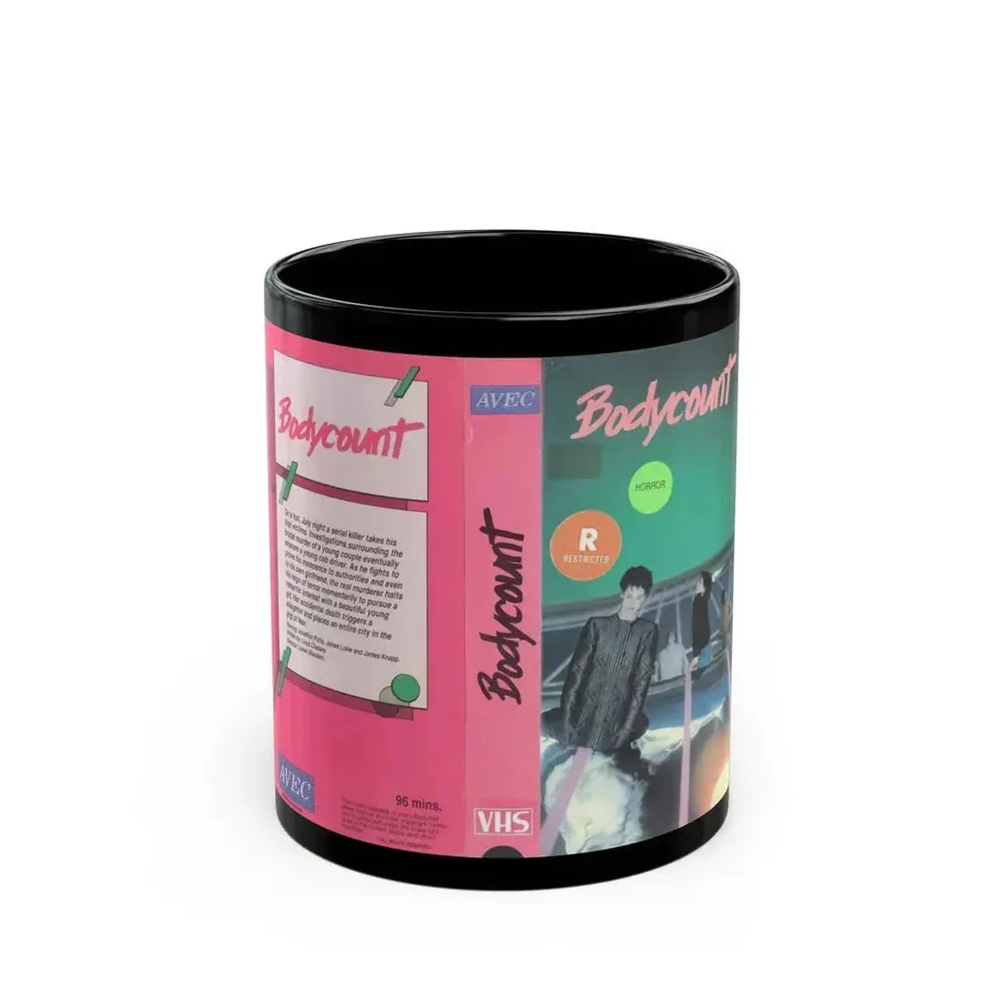 BODYCOUNT HORROR (VHS COVER) - Black Coffee Mug 11oz - Go Mug Yourself